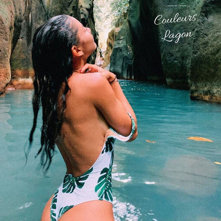 Monokini Push Up ZippOne MONSTERA - Couleurs Lagon