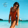 avant - Monokini Sexy Push-Up Dos Nu CRISSCROSS - Couleurs Lagon