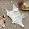 blanc avant - Monokini Sexy Push-Up Dos Nu CRISSCROSS - Couleurs Lagon