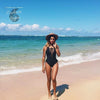 Monokini V Profond 4 CRISS CROSS - Couleurs Lagon