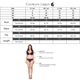 Monokini V Profond 4 CRISS CROSS - Couleurs Lagon - tailles