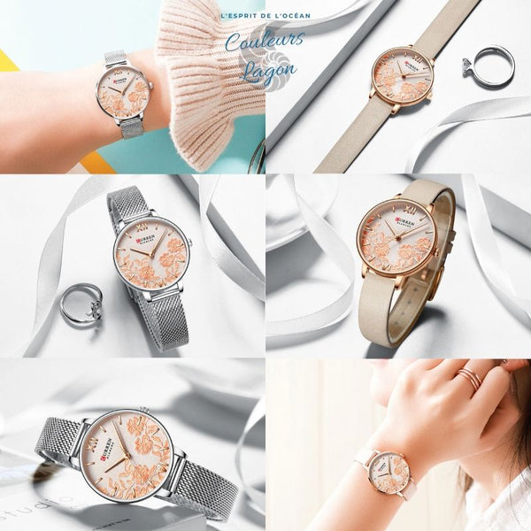 Montre Femme CURREN BLANCHE - Couleurs Lagon