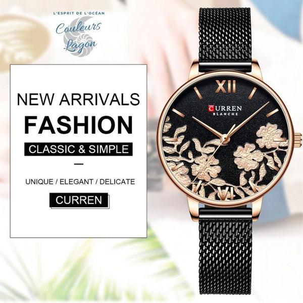 Montre Femme CURREN BLANCHE - Couleurs Lagon