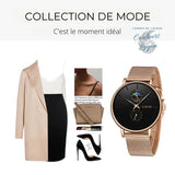 Montre Femme Quartz Luxe LIGE - Couleurs Lagon