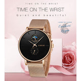 Montre Femme Quartz Luxe LIGE - Couleurs Lagon
