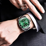 Montre Luxe Analogique Automatique à Quartz SUBMARINER INOX - Couleurs Lagon
