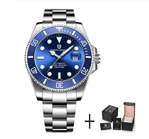 Montre Luxe Analogique Automatique à Quartz SUBMARINER INOX - Couleurs Lagon