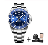 Montre Luxe Analogique Automatique à Quartz SUBMARINER INOX - Couleurs Lagon
