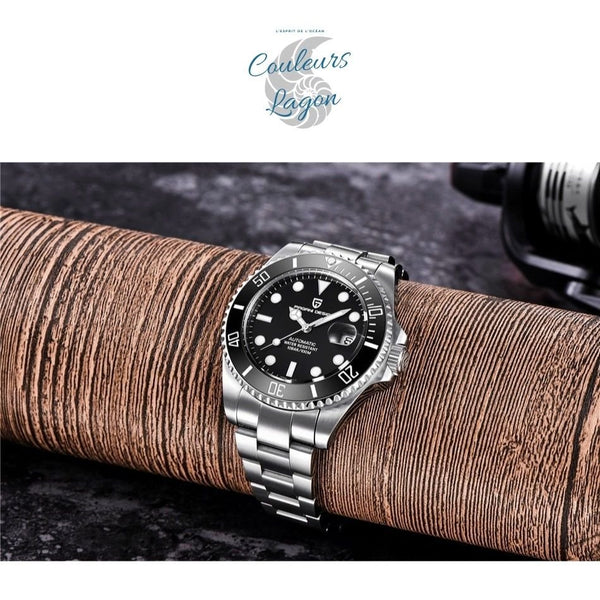 Montre Luxe Analogique Automatique à Quartz SUBMARINER INOX - Couleurs Lagon