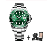 Montre Luxe Analogique Automatique à Quartz SUBMARINER INOX - Couleurs Lagon