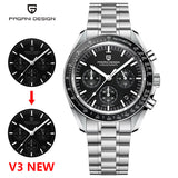 Montre Luxe Chronographe Analogique à Quartz SPEEDMASTER MoonWatch V4 - Couleurs Lagon