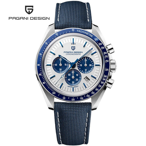 Montre Luxe Chronographe Analogique à Quartz SPEEDMASTER MoonWatch V4 - Couleurs Lagon