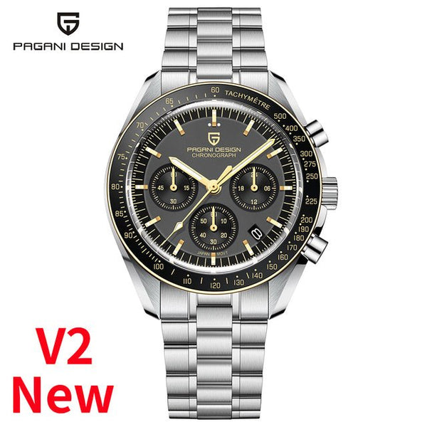 Montre Luxe Chronographe Analogique à Quartz SPEEDMASTER MoonWatch V4 - Couleurs Lagon