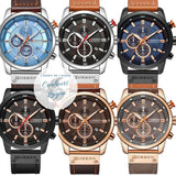 Montre Militaire de Luxe Chronographe Analogique à Quartz - Couleurs Lagon
