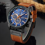 Montre Militaire de Luxe Chronographe Analogique à Quartz - Couleurs Lagon