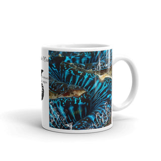 Mug Céramique Blanc Brillant BENITIER BLEU - Couleurs Lagon