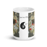 Mug Céramique Blanc Brillant SABLE et COQUILLAGES - Couleurs Lagon