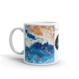 Mug Céramique Blanc Brillant TIE-DYE BLEU OUTREMER - Couleurs Lagon