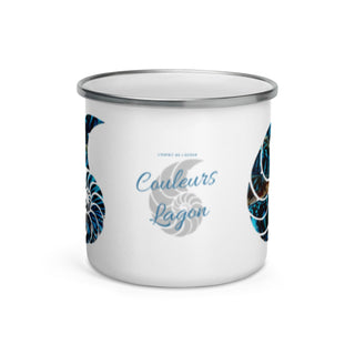 Mug émaillé 12oz COULEURS LAGON BLEU BENITIER - Couleurs Lagon