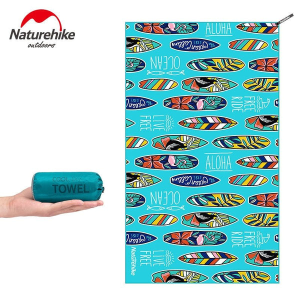 Naturehike Bandana Serviette Compacte Microfibre Quick Dry OCEAN - Couleurs Lagon