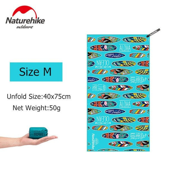 Naturehike Bandana Serviette Compacte Microfibre Quick Dry OCEAN - Couleurs Lagon