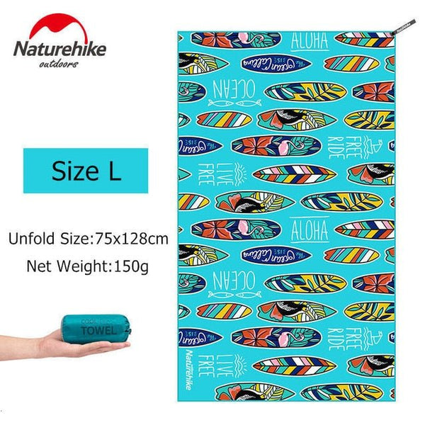 Naturehike Bandana Serviette Compacte Microfibre Quick Dry OCEAN - Couleurs Lagon