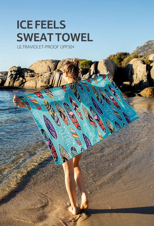 Naturehike Bandana Serviette Compacte Microfibre Quick Dry OCEAN - Couleurs Lagon