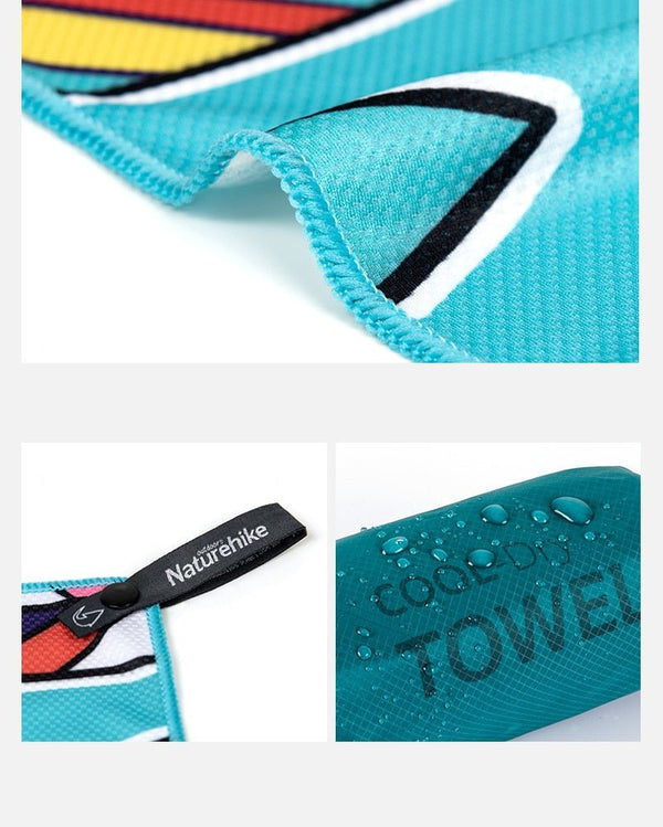 Naturehike Bandana Serviette Compacte Microfibre Quick Dry OCEAN - Couleurs Lagon
