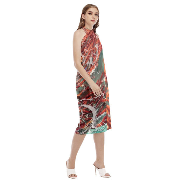 Paréo Robe de plage Gorgones Rouge Couleurs Lagon MEDUSE et NAUTILE - Couleurs Lagon