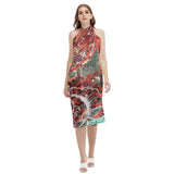 Paréo Robe de plage Gorgones Rouge Couleurs Lagon MEDUSE et NAUTILE - Couleurs Lagon