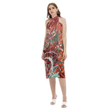 Paréo Robe de plage Gorgones Rouge Couleurs Lagon MEDUSE et NAUTILE - Couleurs Lagon