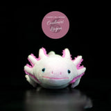 Peluche Réaliste Salamandre Axolotl 50cm - Couleurs Lagon - avant tete rose
