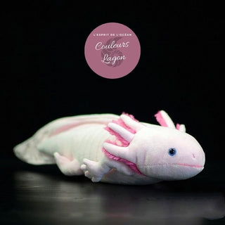 Peluche Réaliste Salamandre Axolotl 50cm - Couleurs Lagon