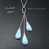 Pendentif Goutte d'Eau Argent 925 et Larimar - Couleurs Lagon