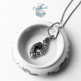 Pendentif Hameçon Maori en Argent Massif s925 - Couleurs Lagon