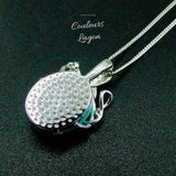 Pendentif Poulpe Argent s925 et Larimar - Couleurs Lagon
