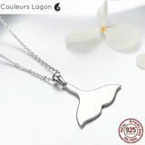 Pendentif Queue de Baleine en Argent 925 - Couleurs Lagon
