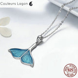 Pendentif Queue de Baleine en Argent 925 - Couleurs Lagon