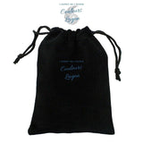 pochette velour noir - Pendentif Queue de Poisson en Argent Polis PACIFIC - Couleurs Lagon