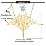 caractéristiques - Pendentif Raie Manta en Acier Inoxydable - Couleurs Lagon