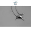 Pendentif Raie Manta en Argent Massif Polynésie - Couleurs Lagon