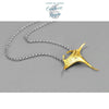Pendentif Raie Manta en Argent Massif Polynésie - Couleurs Lagon