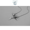 Pendentif Raie Manta en Argent Massif Polynésie - Couleurs Lagon