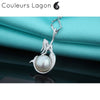 Pendentif Sirène en argent 925 et Perle - Couleurs Lagon