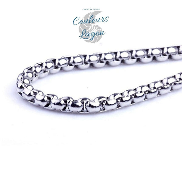 chaine seule - Pendentif Vintage Acier Inoxydable au Titane Hameçon Viking Ocean - Couleurs Lagon
