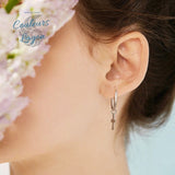 Petites boucles d'oreilles Piercing Argent s925 - Couleurs Lagon