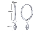 Petites boucles d'oreilles Piercing Argent s925 - Couleurs Lagon