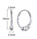 Petites boucles d'oreilles Piercing Argent s925 - Couleurs Lagon