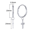 Petites boucles d'oreilles Piercing Argent s925 - Couleurs Lagon