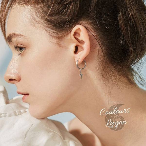 Boucles D'oreilles Pendantes Spirale Infinie - Argenté S925 - Moderne Bohème